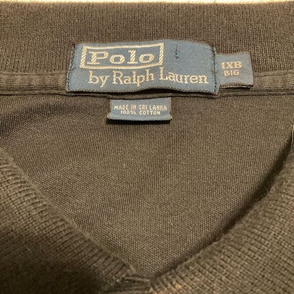 Polo Ralph Lauren 100% Cotton Polo Shirt, Black. Size 1XB Big - Picture 13 of 15